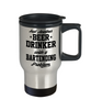 Funny Bartender Travel Mug Just Another Beer Drinker With A Bartending Problem 14oz Stainless Steel