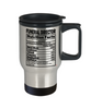 Funny Funeral Director Nutrition Facts Travel Mug 14oz Stainless Steel