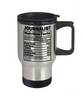 Funny Journalist Travel Mug Nutrition Facts 14oz Stainless Steel