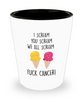 Cancer Survivor Awareness Shot Glass I Scream You We All Scream F-ck Cancer