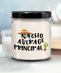 Funny Principal Candle Nacho Average Principal 9oz Vanilla Scented Soy Wax Candles