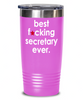 Funny Secretary Tumbler Best F-cking Secretary Ever 30oz Stainless Steel