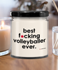 Funny Volleyball Candle B3st F-cking Volleyballer Ever 9oz Vanilla Scented Soy Wax Candles