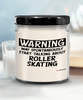 Funny Roller Skating Candle Warning May Spontaneously Start Talking About Roller Skating 9oz Vanilla Scented Candles Soy Wax