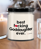 Funny Goddaughter Candle B3st F-cking Goddaughter Ever 9oz Vanilla Scented Candles Soy Wax