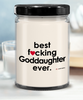 Funny Goddaughter Candle B3st F-cking Goddaughter Ever 9oz Vanilla Scented Candles Soy Wax