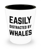 Funny Whales Shot Glass Easily Distracted By Whales