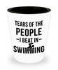 Funny Swimmer Shot Glass Tears Of The People I Beat In Swimming