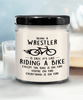 Funny Wrestling Candle Being A Wrestler is Easy It's Like Riding A Bike Except 9oz Vanilla Scented Soy Wax Candles