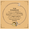 To My Grandmom Long Distance Relationship Gifts, Distance may separate us, Appreciation Thank You Sunflower Bracelet for Grandmom