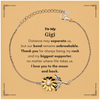 To My Gigi Long Distance Relationship Gifts, Distance may separate us, Appreciation Thank You Sunflower Bracelet for Gigi