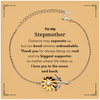 To My Stepmother Long Distance Relationship Gifts, Distance may separate us, Appreciation Thank You Sunflower Bracelet for Stepmother