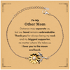 To My Other Mom Long Distance Relationship Gifts, Distance may separate us, Appreciation Thank You Sunflower Bracelet for Other Mom