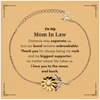 To My Mom In Law Long Distance Relationship Gifts, Distance may separate us, Appreciation Thank You Sunflower Bracelet for Mom In Law
