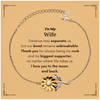 To My Wife Long Distance Relationship Gifts, Distance may separate us, Appreciation Thank You Sunflower Bracelet for Wife