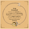To My Grandad Long Distance Relationship Gifts, Distance may separate us, Appreciation Thank You Sunflower Bracelet for Grandad