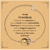 To My Grandpop Long Distance Relationship Gifts, Distance may separate us, Appreciation Thank You Sunflower Bracelet for Grandpop