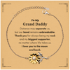 To My Grand Daddy Long Distance Relationship Gifts, Distance may separate us, Appreciation Thank You Sunflower Bracelet for Grand Daddy