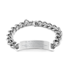 To My Grandmother Long Distance Relationship Gifts, Distance may separate us, Appreciation Thank You Cuban Chain Stainless Steel Bracelet for Grandmother