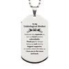 To My Unbiological Mother Long Distance Relationship Gifts, Distance may separate us, Appreciation Thank You Silver Dog Tag for Unbiological Mother