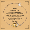 To My Stepparent Long Distance Relationship Gifts, Distance may separate us, Appreciation Thank You Sunflower Bracelet for Stepparent