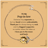 To My Pop-in-law Long Distance Relationship Gifts, Distance may separate us, Appreciation Thank You Sunflower Bracelet for Pop-in-law
