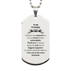 To My Grampy Long Distance Relationship Gifts, Distance may separate us, Appreciation Thank You Silver Dog Tag for Grampy