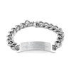 To My Stepmother Long Distance Relationship Gifts, Distance may separate us, Appreciation Thank You Cuban Chain Stainless Steel Bracelet for Stepmother