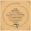 To My Big Sister Long Distance Relationship Gifts, Distance may separate us, Appreciation Thank You Sunflower Bracelet for Big Sister