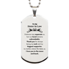 To My Sister In Law Long Distance Relationship Gifts, Distance may separate us, Appreciation Thank You Silver Dog Tag for Sister In Law