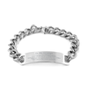 To My Grampy Long Distance Relationship Gifts, Distance may separate us, Appreciation Thank You Cuban Chain Stainless Steel Bracelet for Grampy