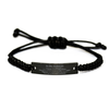 To My Godmum Long Distance Relationship Gifts, Distance may separate us, Appreciation Thank You Black Rope Bracelet for Godmum