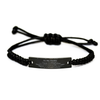 To My Daddy Long Distance Relationship Gifts, Distance may separate us, Appreciation Thank You Black Rope Bracelet for Daddy