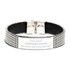 Best Compliance Officer Mom Gifts, Even better mother., Birthday, Mother's Day Stainless Steel Bracelet for Mom, Women, Friends, Coworkers