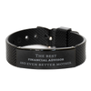 Best Financial Advisor Mom Gifts, Even better mother., Birthday, Mother's Day Black Shark Mesh Bracelet for Mom, Women, Friends, Coworkers