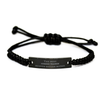 Best Fitness Trainer Mom Gifts, Even better mother., Birthday, Mother's Day Black Rope Bracelet for Mom, Women, Friends, Coworkers