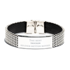 Best Trucker Mom Gifts, Even better mother., Birthday, Mother's Day Stainless Steel Bracelet for Mom, Women, Friends, Coworkers