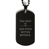 Best CPA Mom Gifts, Even better mother., Birthday, Mother's Day Black Dog Tag for Mom, Women, Friends, Coworkers