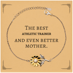 Best Athletic Trainer Mom Gifts, Even better mother., Birthday, Mother's Day Sunflower Bracelet for Mom, Women, Friends, Coworkers