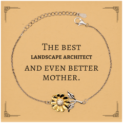 Best Landscape Architect Mom Gifts, Even better mother., Birthday, Mother's Day Sunflower Bracelet for Mom, Women, Friends, Coworkers