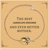 Best Landscape Designer Mom Gifts, Even better mother., Birthday, Mother's Day Sunflower Bracelet for Mom, Women, Friends, Coworkers