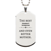 Best Pharmacy Technician Mom Gifts, Even better mother., Birthday, Mother's Day Silver Dog Tag for Mom, Women, Friends, Coworkers