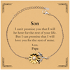 Son Inspirational Gifts from Papa, I will love you for the rest of mine, Birthday Sunflower Bracelet Keepsake Gifts for Son