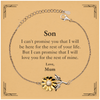 Son Inspirational Gifts from Mum, I will love you for the rest of mine, Birthday Sunflower Bracelet Keepsake Gifts for Son