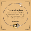 Granddaughter Inspirational Gifts from Granddad, I will love you for the rest of mine, Birthday Sunflower Bracelet Keepsake Gifts for Granddaughter