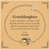 Granddaughter Inspirational Gifts from Granny, I will love you for the rest of mine, Birthday Sunflower Bracelet Keepsake Gifts for Granddaughter