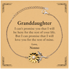 Granddaughter Inspirational Gifts from Nonno, I will love you for the rest of mine, Birthday Sunflower Bracelet Keepsake Gifts for Granddaughter