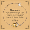 Grandson Inspirational Gifts from Granddad, I will love you for the rest of mine, Birthday Sunflower Bracelet Keepsake Gifts for Grandson