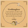Goddaughter Inspirational Gifts from Goddad, I will love you for the rest of mine, Birthday Sunflower Bracelet Keepsake Gifts for Goddaughter