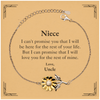 Niece Inspirational Gifts from Uncle, I will love you for the rest of mine, Birthday Sunflower Bracelet Keepsake Gifts for Niece